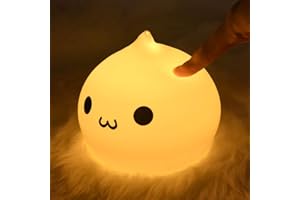 ZKLiLi Night Light for Kids, Cute Lamp Dumpling Light Birthday Gifts for Girls Boys, Kawaii Nightlight Silicone Portable Nursery Battery Powered Animal Night Lights for Baby Toddler Teen Bedrooms