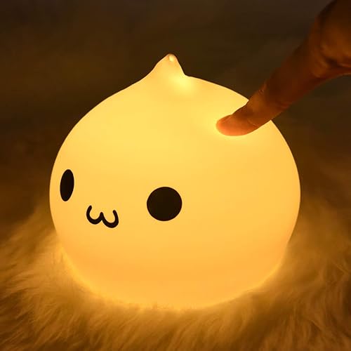 ZKLiLi Cute Dumpling Lamp, Night Light for Girls Bedroom, Dumpling Lamp Birthday Gifts for Kids Baby Toddler Teen Portable Silicone Kawaii Nightlight Nursery Room Decor (Dumpling)