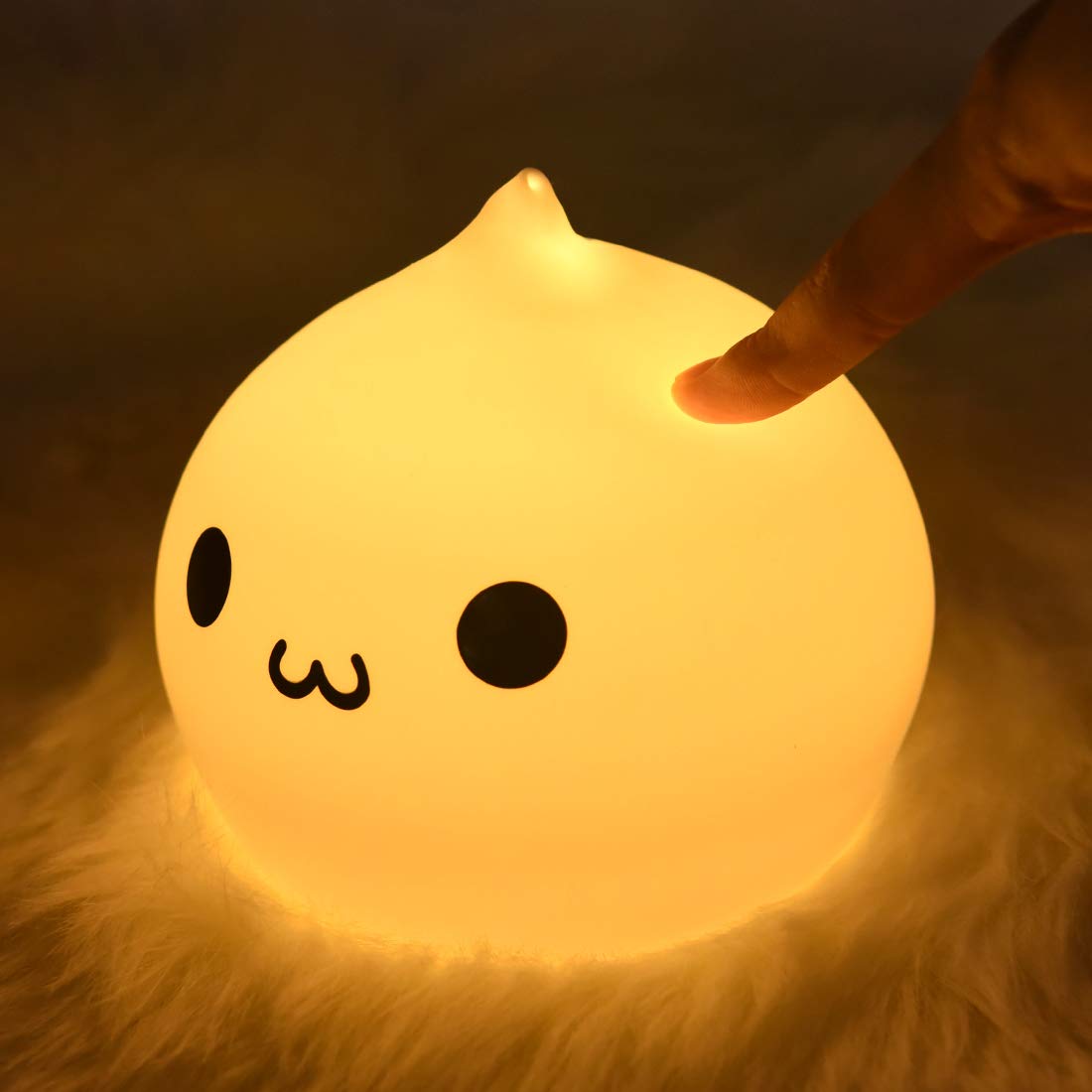 Photo 1 of ZKLiLi Night Light for Kids, Cute Lamp Dumpling Light Birthday Gifts for Girls Boys, Kawaii Nightlight Silicone Portable Nursery Battery Powered Animal Night Lights for Baby Toddler Teen Bedrooms