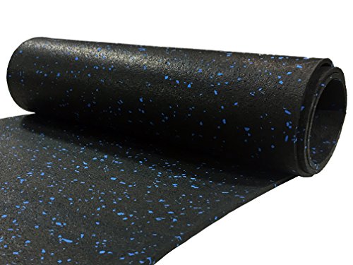 Portico Systems E62041022 Elements Rubber Roll, 4'x10', Epdm-Rubber, 0.25" Thickness, Black/Blue