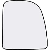 Passenger Side Mirror Glass Assembly With Backing Plate Compatible with Ford E150 E250 E350 E450 Econoline Van, F250 F350 F450 Super Duty, Excursion (Upper Towing Mirrors)