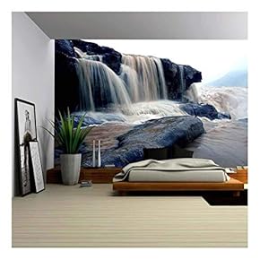 China, The Yellow River Hukou, Waterfalls, Scenic, Removable Wall Mural | Self-Adhesive Large Wallpaper - 66x96 inches