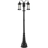 Z-Lite 3 Light Outdoor Post Mounted Fixture 569MP3-564P-BK