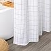 AIMJERRY White and Black Lattice Fabric Shower Curtain for Bathroom,Washable Curtain 71 Inch…