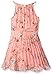 ZUNIE Girls' Floral Chiffon Wire Hem with Ribbon