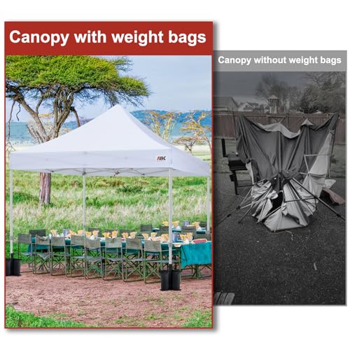 ABCCANOPY Canopy Weights 150 LBS Tent Sand Bags,4-Pack Black(No Sand) image 29