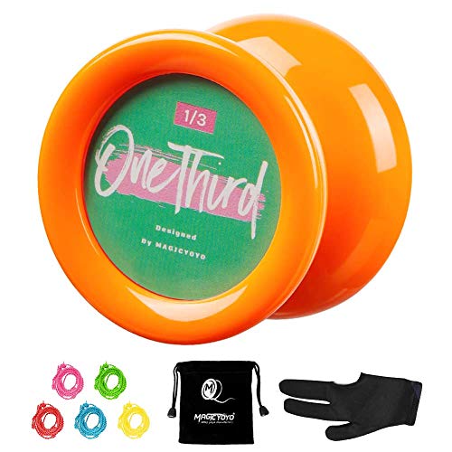 YOSTAR Yoyo Balls for Kids, MAGICYOYO 2A D2 Orange Responsive Yoyo for Beginner with Extra 5 Strings, Bag, Glove, 8 Year Old Up Kids Gifts