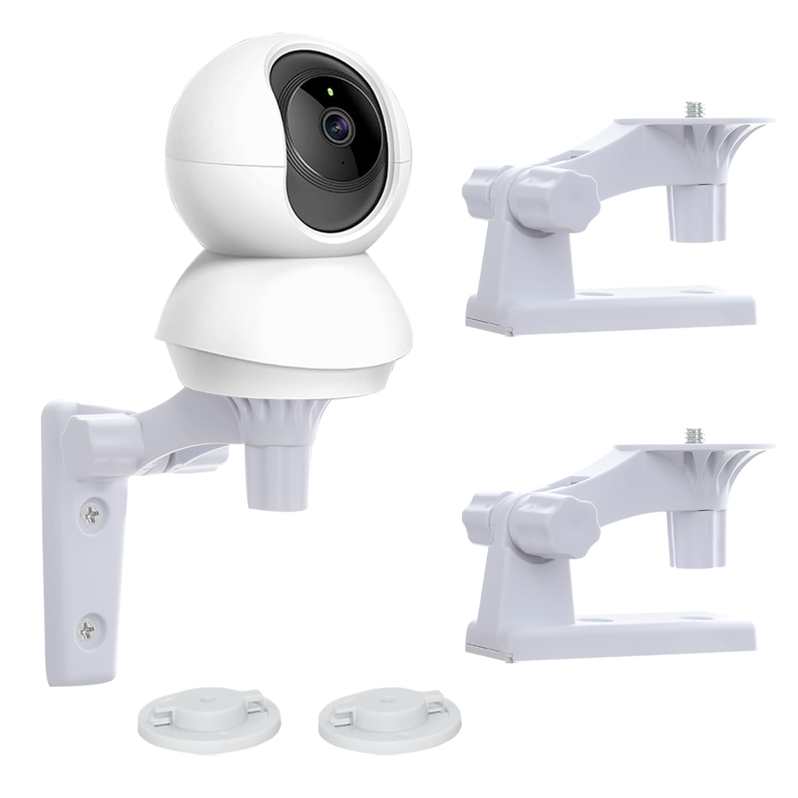 2PCS Camera Wall Mount Bracket Compatible With TP-Link Tapo C200/C210/ C220/TC70, Reolink E1/ E1 Pro Security Camera, 180° Adjustable Angle Ceiling Mounting Bracket Holder, White