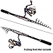 Sougayilang Portable Telescopic Carbon Fishing Rod Travel Spinning Saltwater Fishing Pole