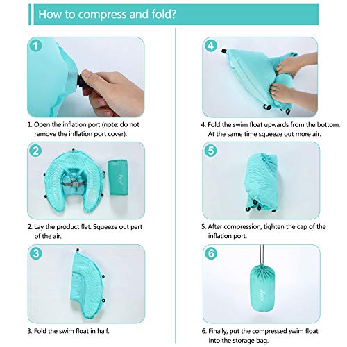 Mambobaby Swim Float, Compressible Folding Pool Baby Float, Upgrade