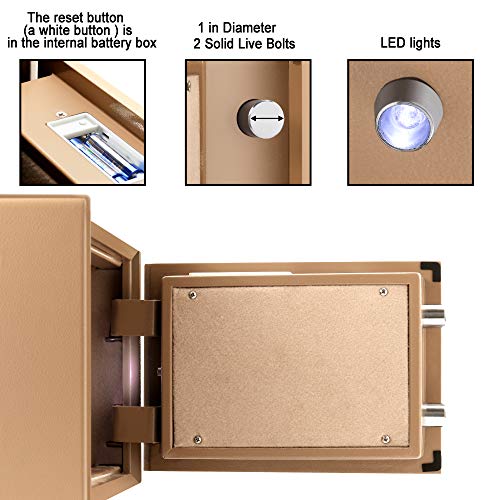 image for Security Safe, Safe Box, Safety Boxes for Home, Double Safety Key Lock