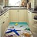Rambling 3D Beach Floor Wall Stickers Removable Mural Decals Vinyl Art Living Room Decors (A)