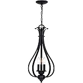 VAXCEL Monrovia 3 Light Bronze Open Cage Teardrop Pendant Light