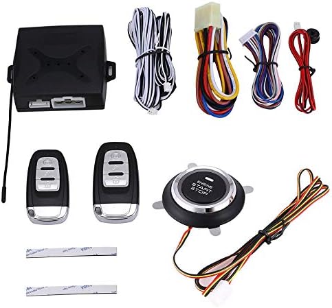 9pcs Car SUV Keyless Entry Start Engine Alarm System Push Button Starter Color:Black