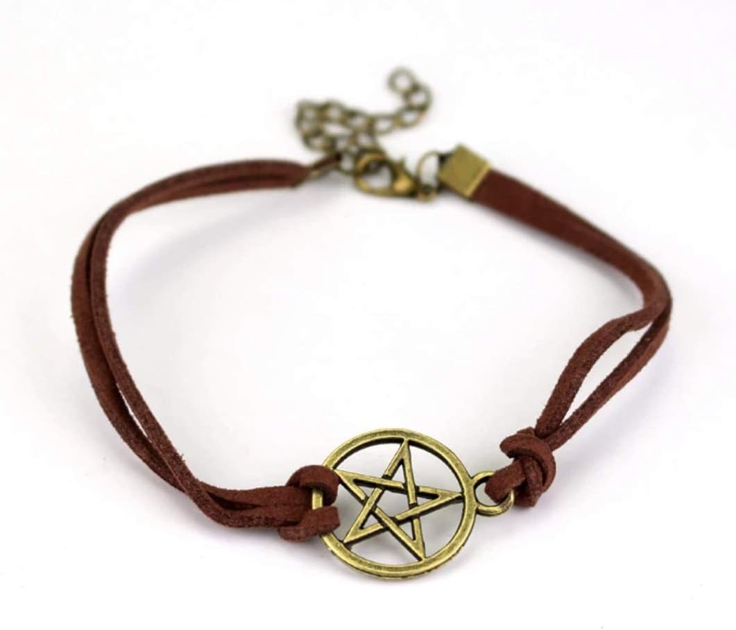 Supernatural Pentagram Pentacle Bracelet Protection Pendant Dean Winchester Sam Winchester