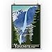 Lantern Press 9x12 Inch Art Print Wall D√©cor, Yosemite National Park, California, Yosemite Falls, Lithography