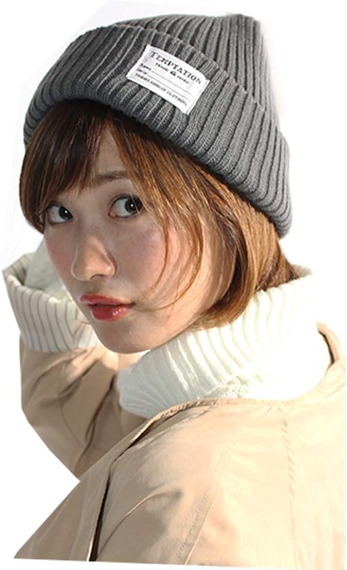 Amazon ドリームハッツ ニット帽子 レディース 秋冬 ケーブル ニット Free A リブ グレー ニット 通販