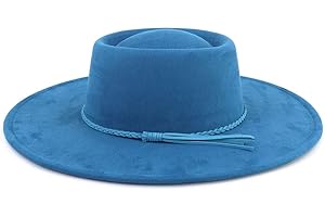 LIDHAY Wide Brim Fedora Hat for Men Women Big Rancher Felt Hat Pork Pie Jazz Hat