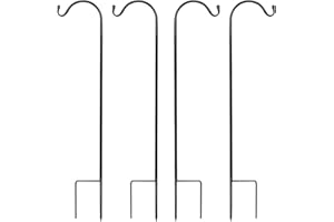 Shepherd Hooks Garden Planter Stakes Extendable Hangers Premium Metal 36.5 inch Heavy Duty Rust Resistant Hooks for Weddings 
