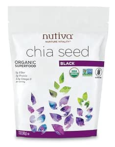 Nutiva Organic Chia Seed, Black, 12 Ounce