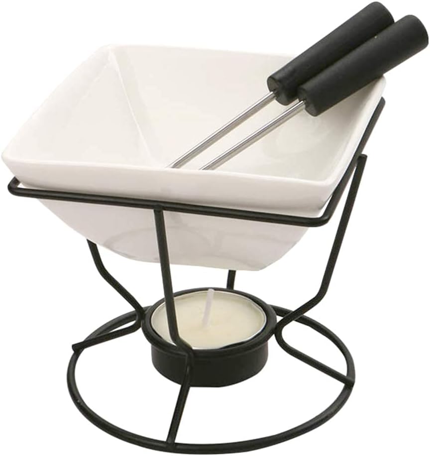 1 Set of Ceramic Butter Warmers with Tealight Candles for Seafood