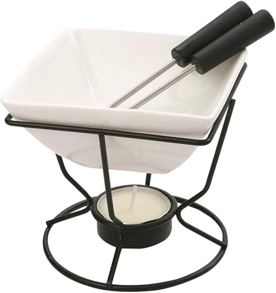 1 Set of Ceramic Butter Warmers with Tealight Candles for Seafood