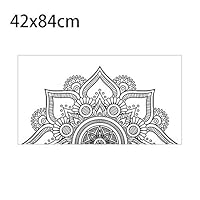 Feel-ling Half Mandala Wall Decal Vinyl Sticker Headboard Master Bedroom Boho Bohemian Decor Yoga Studio Ornament Mandala Decals Decor safety up-to-date