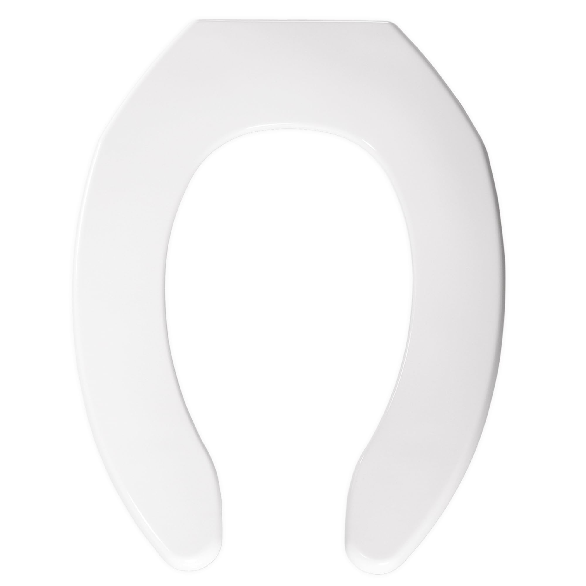 Bemis 1055SSC 000 Plastic Toilet Seat Open Front Less Cover with Self Sustaining Check, White, Elongated-No Slam Hinges