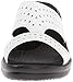 Skechers Cali Women's Rumblers Band Slide Wedge Sandal,White,8 M US