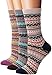 Flora &Fred Womens 3 Pair Pack Vintage Style Aztec Cotton Crew Socks Aztec Shoe 5-9