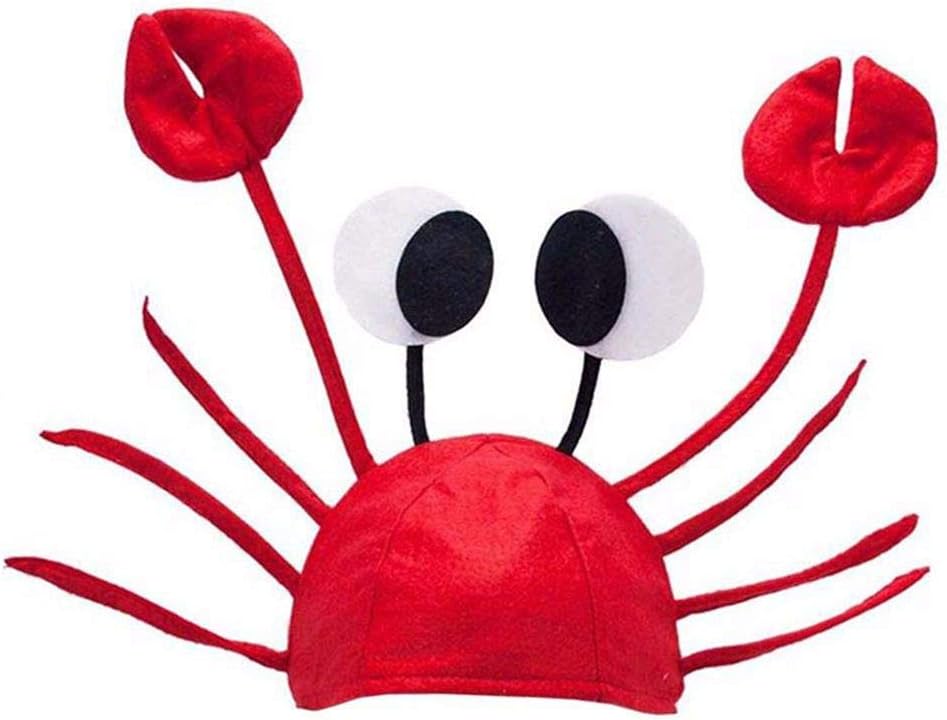 ASSUN Crab Hat Party Cap Costume Fancy Hat Seafood Lobster Cap Party Accessories: Toys & Games