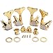 ROSENICE Guitar Bass Tuning Pegs Machine Heads Bass Replacement Parts Gold 2R2L