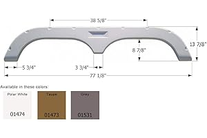 ICON Fleetwood Tandem Fender Skirt FS720, Grey