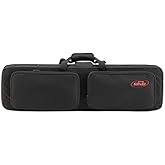 SKB Cases Rugged Exterior and Rigid Foam Interior Hybrid Breakdown Travel Shotgun Case for 33.75 Inch Barrels with 2 External Pouches, Black