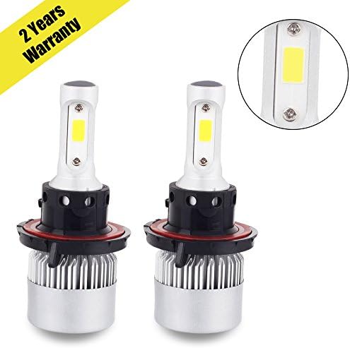 LED Headlight Bulbs Kit H13 9008 2 Pcs 6000LM 6500K 60W Automotive Led Car Headlights Conversion Replacement High Low Beam with COB Chips Cool White Waterproof IP68 - 2 Yrs Warranty