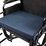 DMI Seat Cushion for Wheelchairs, Mobility Scooters, Office and Kitchen Chairs or Car Seats to Add Support and Comfort while Reducing Pressure and Stress on Back, 2 Inch thick, 16 x 18, Navy Blue