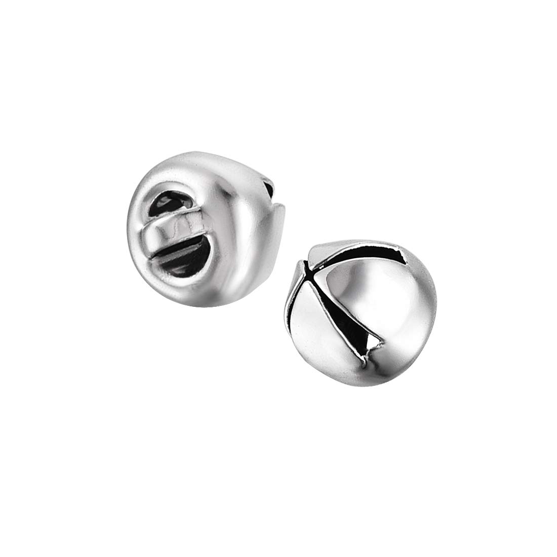 sourcing map DIY Small Bells, 8mm/0.31" 150pcs, Craft Bells Bulk DIY Bells for Christmas Festival Decoration Party Home, Silvery