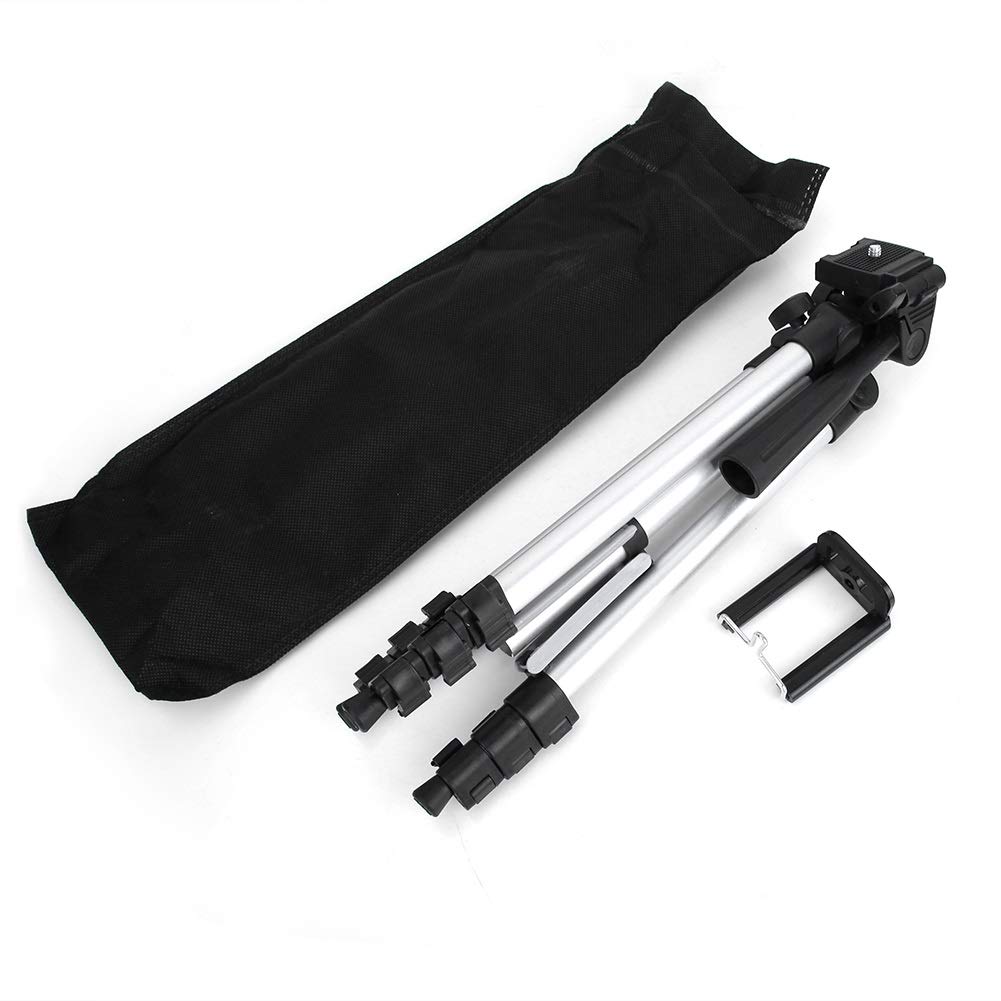 Tarente Portable Professional Adjustable Camera Tripod Stand Mount with Cell Phone Holder