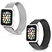 Tranesca Fully Adjustable Watch Band with Magnetic Clasp Made of Top Grade Stainless Steel for 42mm Apple Watch Series 3 2 1(2 Pack, Silver+Black)