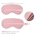 Plemo Sleeping Mask, Breathable Modal Pink Eye Mask, Ultra-Soft Eye Cover for Travel, Nap, Meditation, Blindfold with Adjustable Strap for Men, Women or Kids