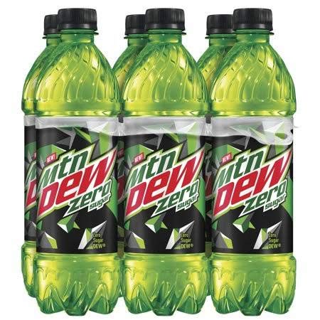 New Mountain Dew Zero Sugar 16.9oz bottles, 12 pack