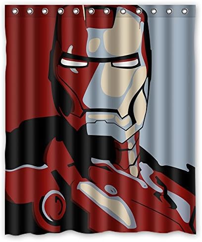 Cool Super Hero The Avengers Iron Man Polyester Waterproof Shower Curtain 60X72 Inches