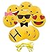 SIFAN Emoji Happy Birthday Banner, Funny Emoticon Party Decorations Supplies for Wedding Baby Shower