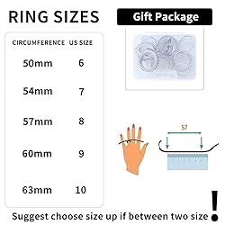MUCAL Fidget Rings for Anxiety 8pcs Stainless Steel