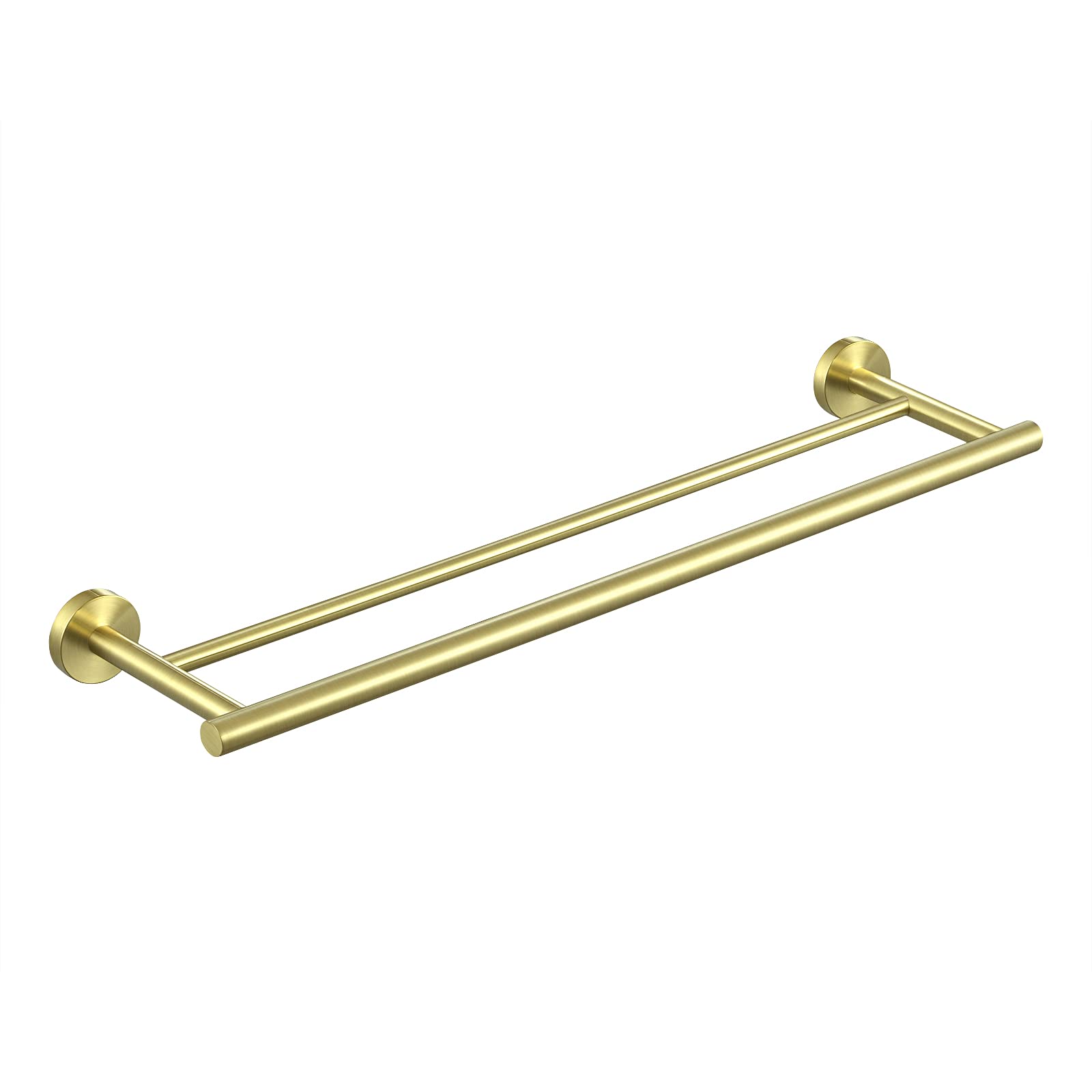 Umi. by Amazon Gold Towel Bar Bathroom Shower Organization Bath Dual Towel Hanger Holder Brushed Brass SUS 304 Stainless Steel, A2001S60-BZ