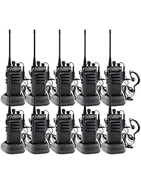 Walkie Talkie Radios de largo alcance con antena de micrófono de auricular VHF/UHF Radio de dos vías de 5 W de mano Radio de 2 vías Reachargeble Ham Transceptor con micrófono de auricular