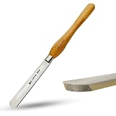 UF-SHARP 1 inch Round Nose Scraper, M2 Cryo High Speed Steel Wood Turning Tools with Beech Wood Handle