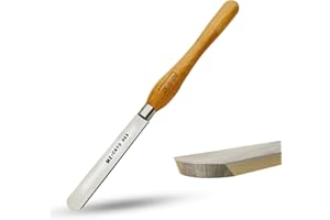 UF-SHARP 1 inch Round Nose Scraper, M2 Cryo High Speed Steel Wood Turning Tools with Beech Wood Handle