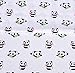 Scientific Sleep Panda Cute Fun 100% Cotton Cozy Twin Bed Sheet Set, Flat Sheet & Fitted Sheet & Pillowcase Natural Bedding Set (White, Twin)