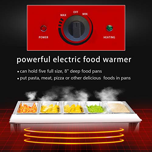 image for Commercial 240 V Electric Food Warmer – Kitma 5 Pot Stainless Steel 